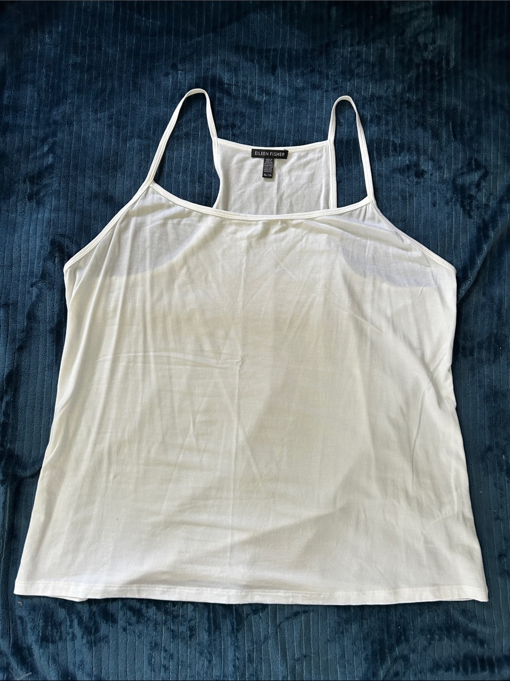Eileen Fisher White Lightweight Spaghetti Strap Camisole